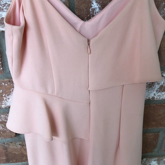 Calvin Klein peach crepe dress with ruffle - Picture 7 of 8